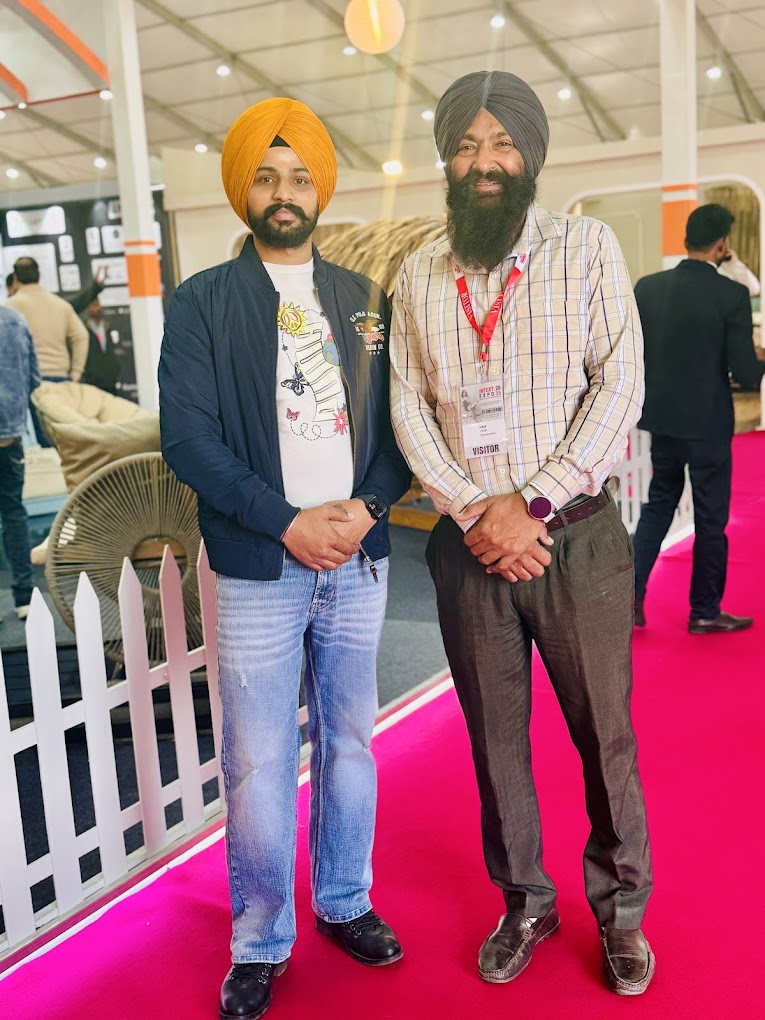 Baljit Mechanical and Hydrolic Works representatives at an industrial exhibition